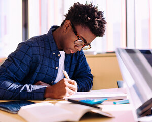writer working