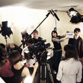 Filming on location