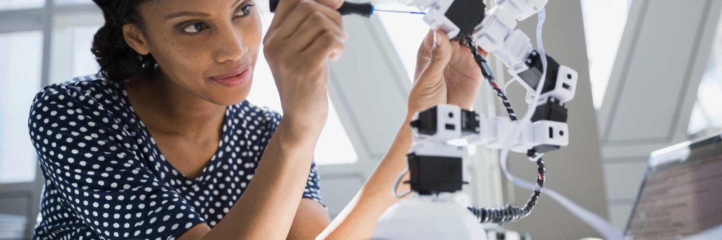 woman engineer working