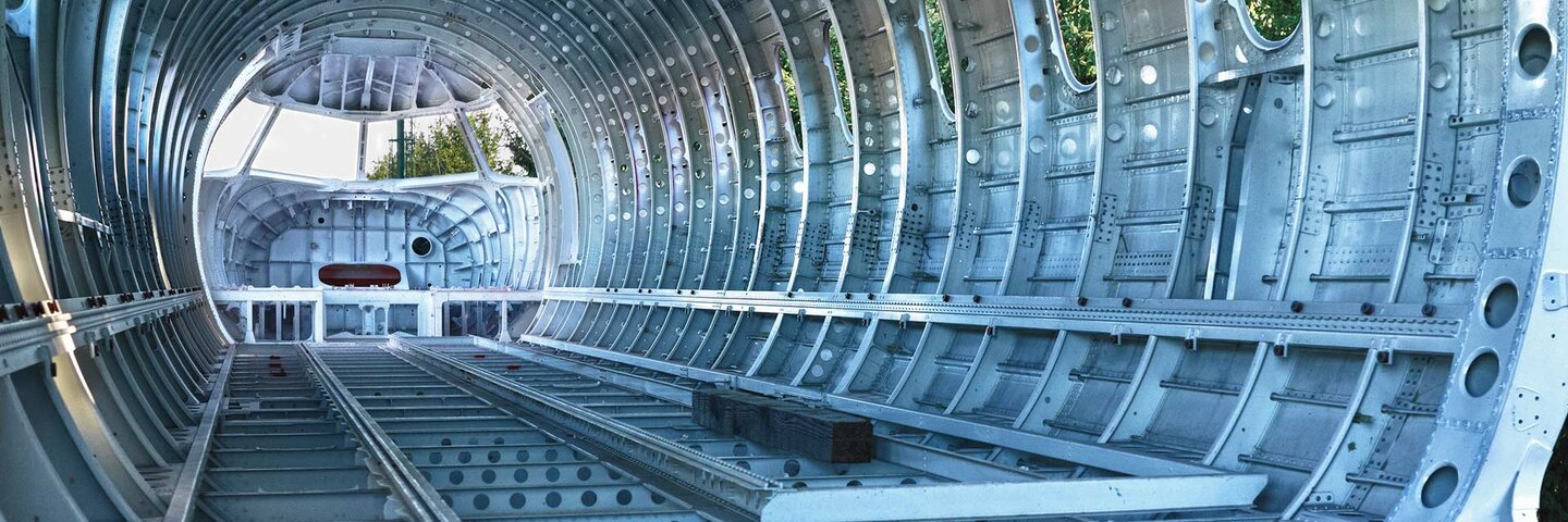 Airplane interior metal structure