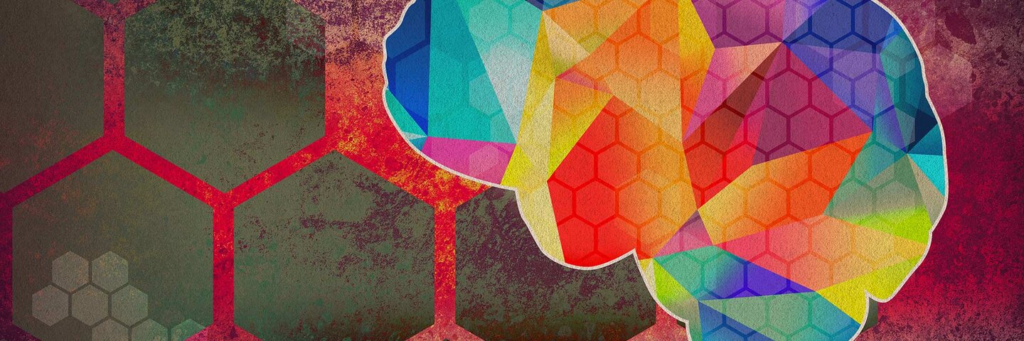 Abstract brain graphic illustration