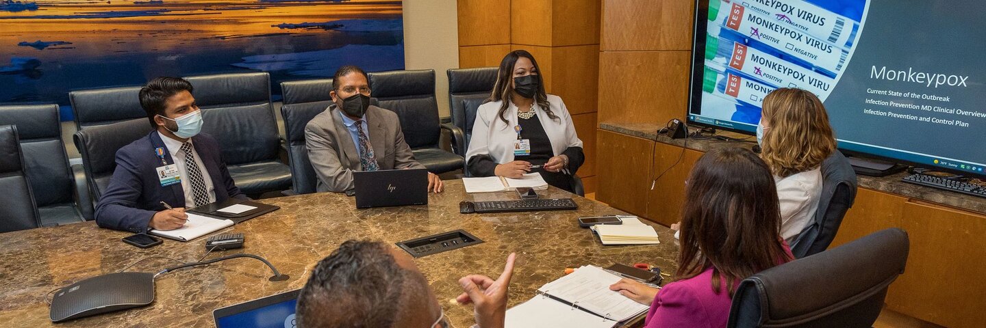 A meeting of infection prevention specialists