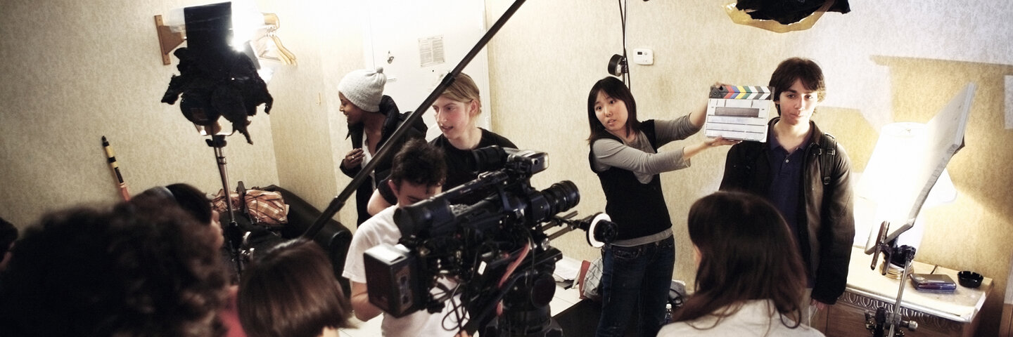Filming on location